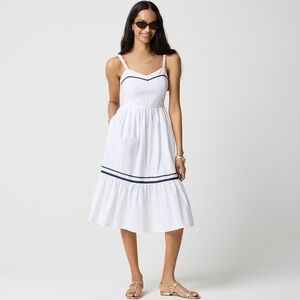 J Crew Corset midi dress with contrast trim